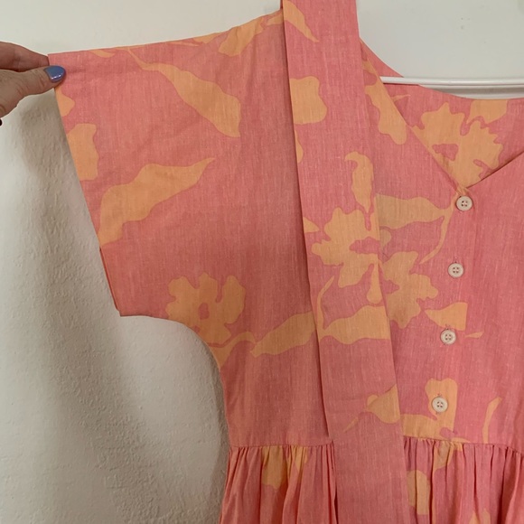 Reyn Spooner- Floral Pink and Yellow Dress - Picture 3 of 5
